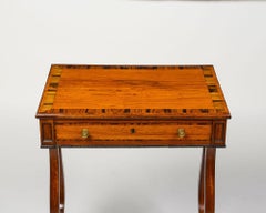 A Fine Regency Satinwood and Calamander Work Table