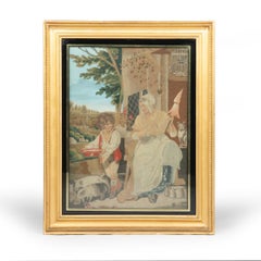 A fine Regency silkwork picture of The Industrious Cottage by Ann Wilson c.1810
