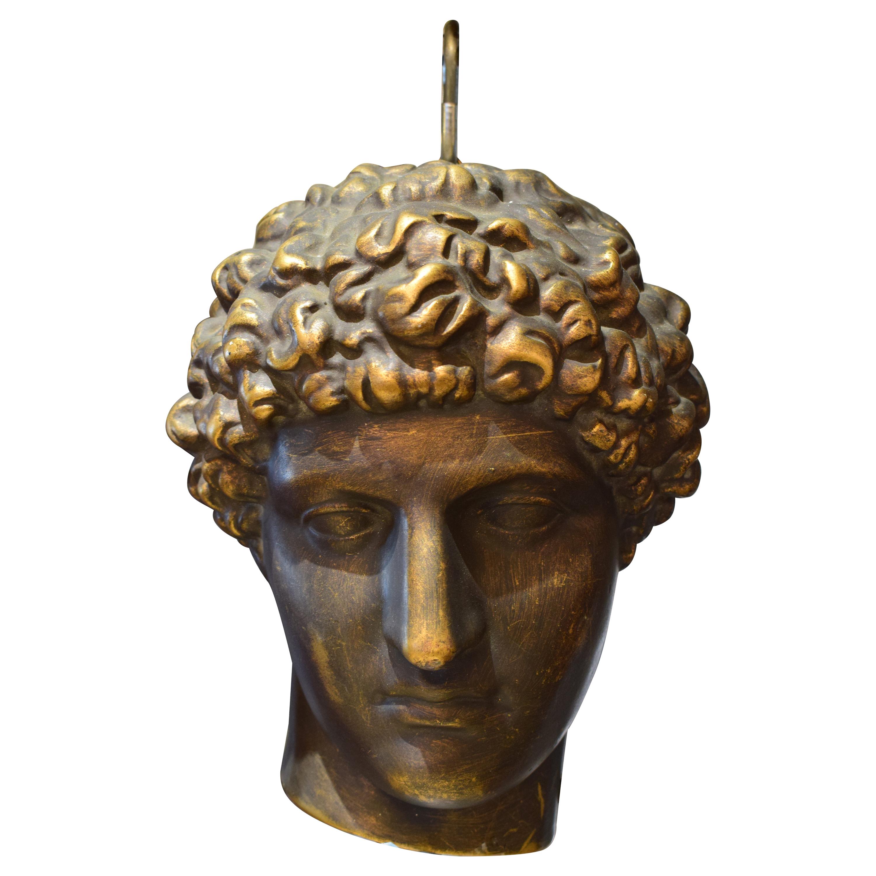 Fine Sculpture of Apollo, Ceramic with a Metal like Finish