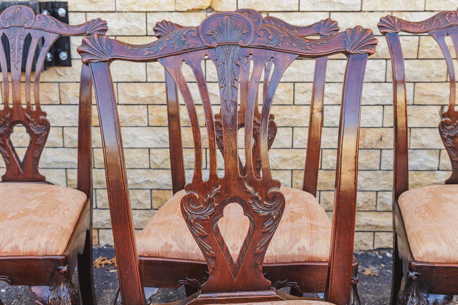 Mahogany A fine set of 8 19th c Irish mahogany dining chairs by Butler of Dublin For Sale