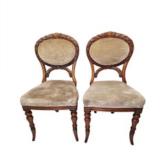 A Fine Set of Four 19th Century Irish Dining Chairs Stamped 'Strahan' of Dublin