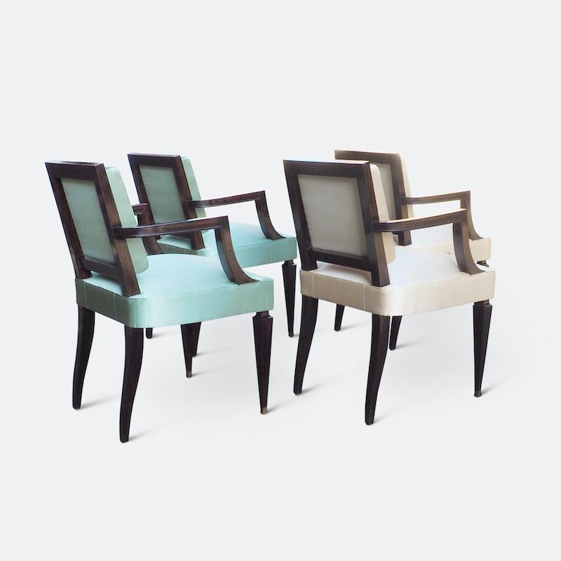 Set aus vier Stühlen, Andr Arbus zugeschrieben im Zustand „Gut“ im Angebot in London, GB