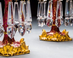 A Fine Set Of Four Rockingham Porcelain Candlesticks