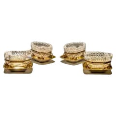 Antique Fine Set of Four Van Dyke Rim Salts