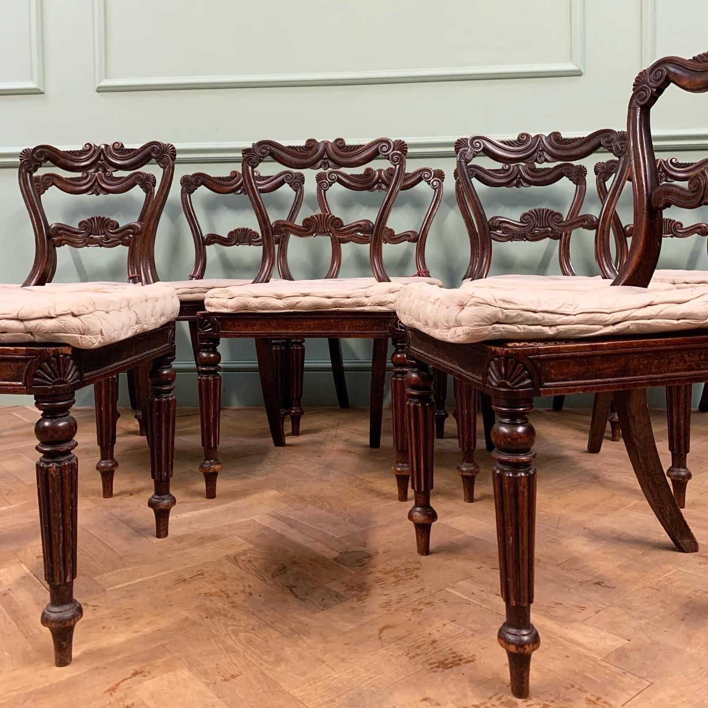 English A Fine Set of Ten George IV Dining Chairs, attributed to Gillows For Sale