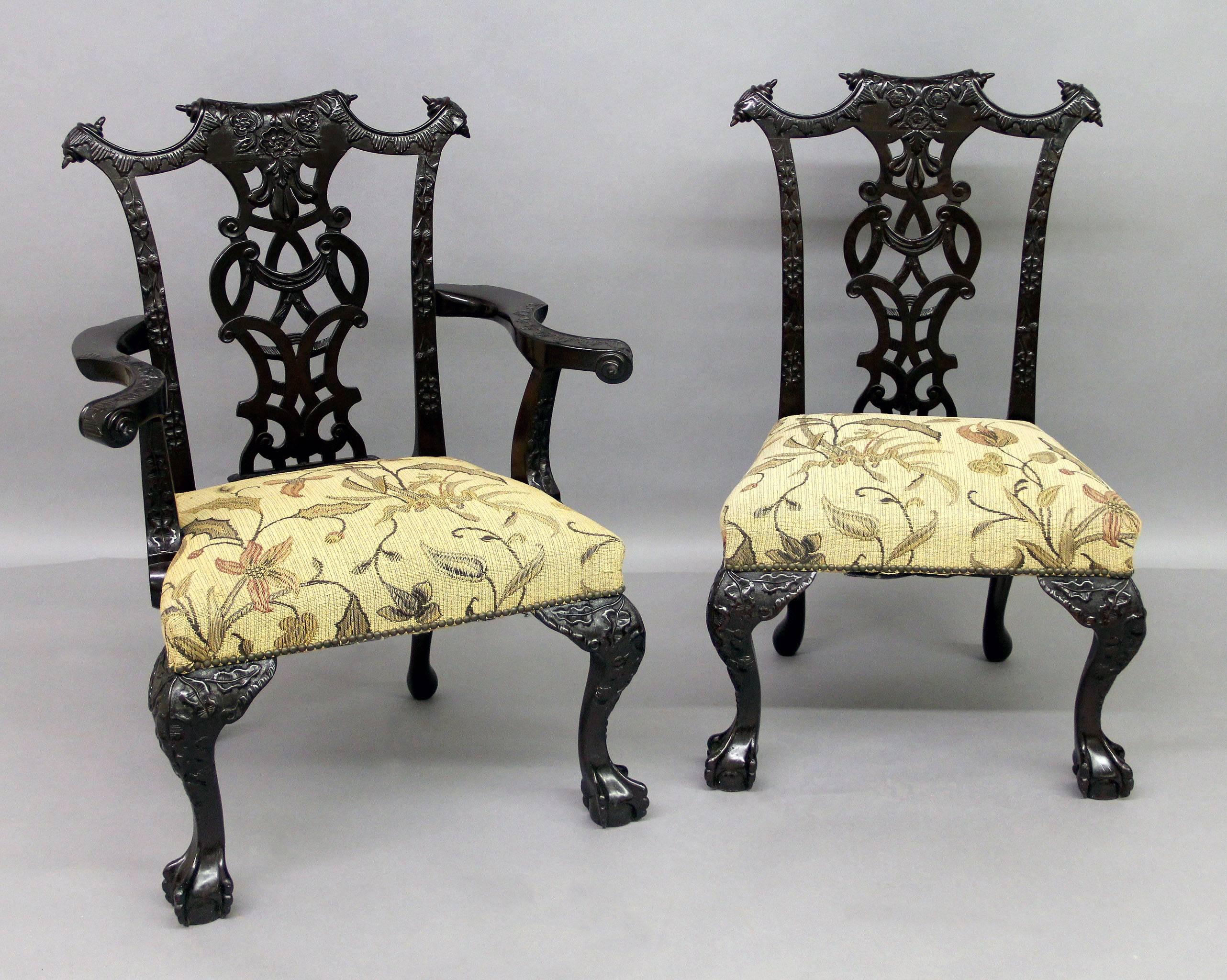 antique chippendale chairs for sale