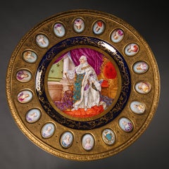 A Fine Sèvres-Style Porcelain and Gilt-Bronze Mounted Ebonised Centre Table