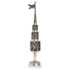 Torre de especias de fina filigrana de plata, Polonia, circa 1860