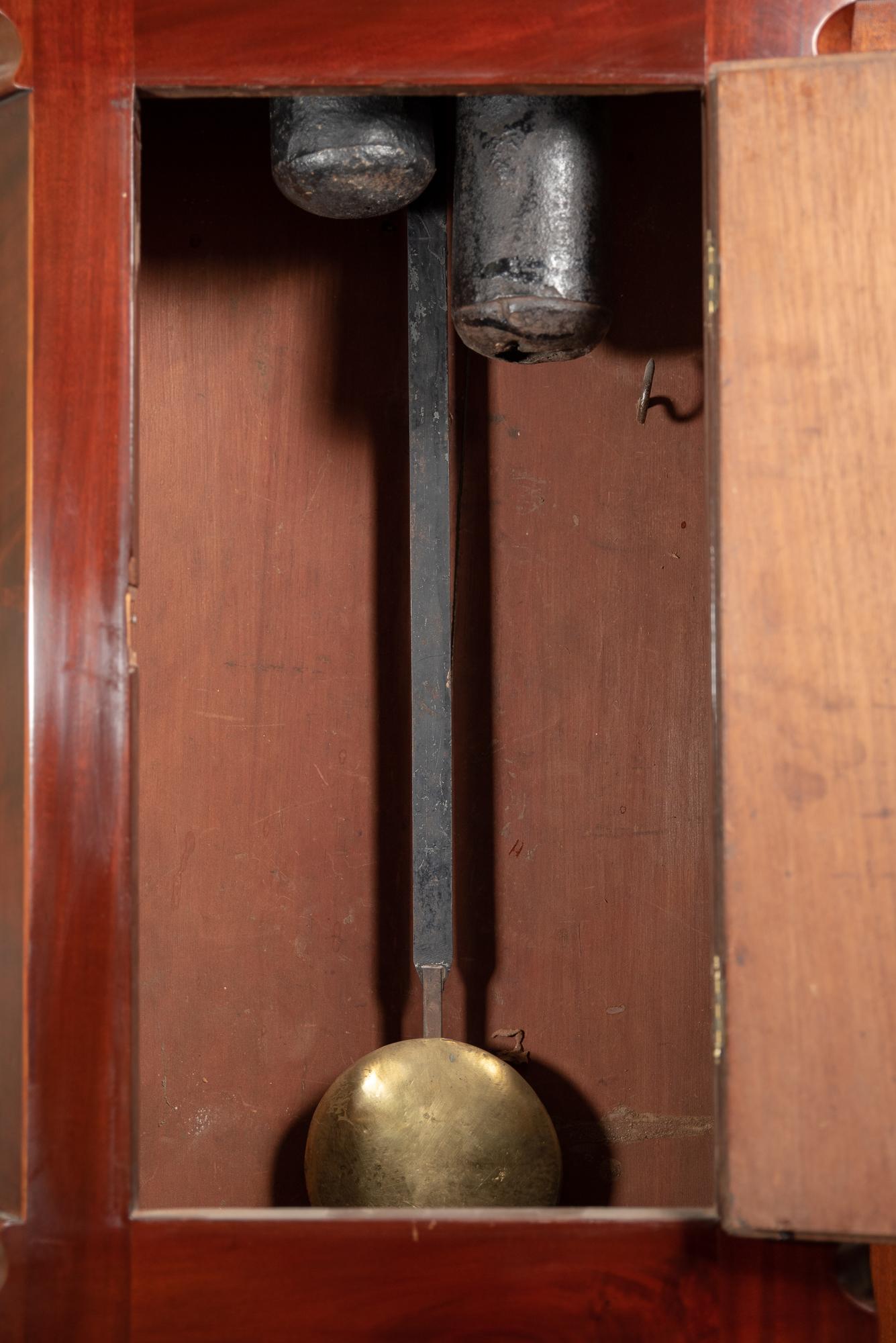 19th Century Fine Small Mahogany Moon Phase Clock by Fear of Bristol, circa 1830