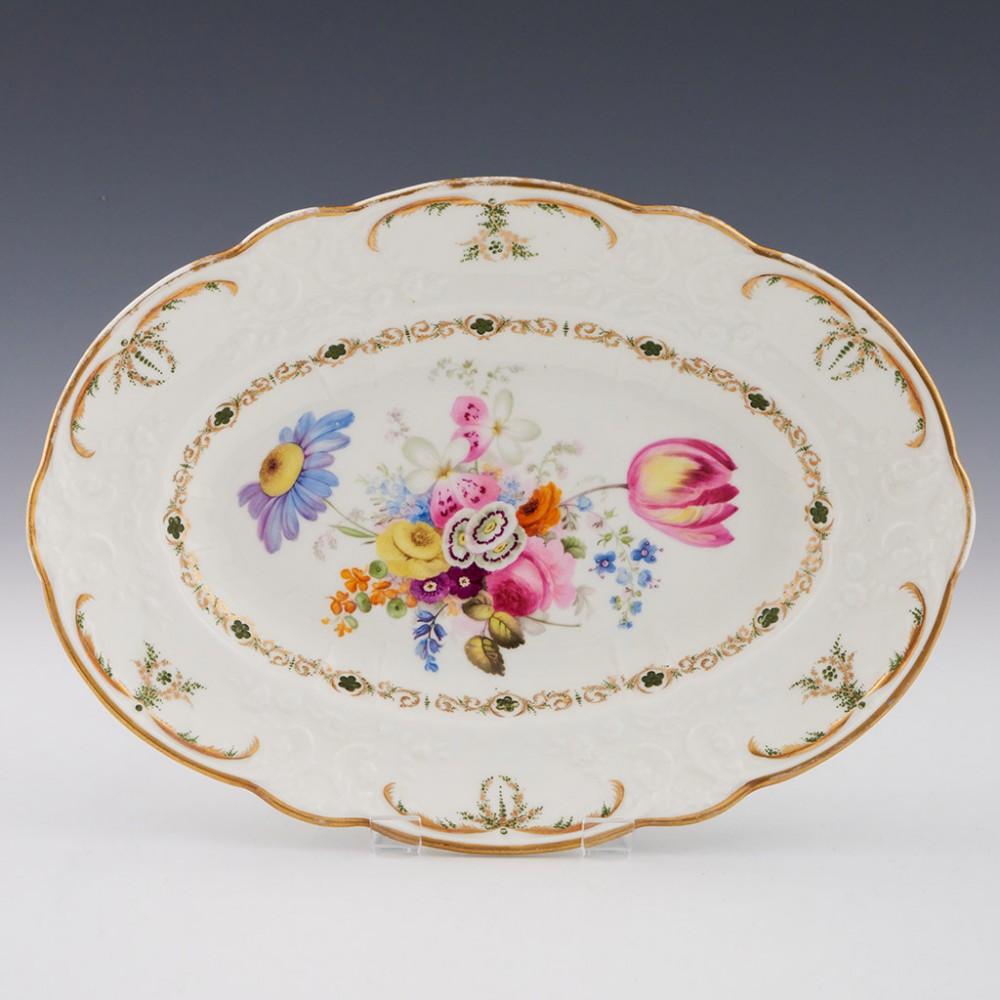 George IV Plat ovale en porcelaine de Swansea, vers 1820 en vente