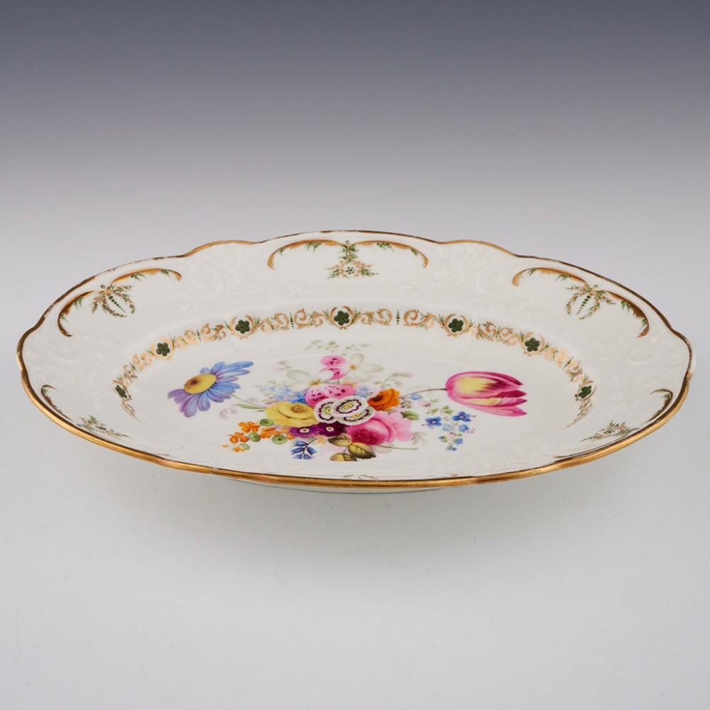 English A Fine Swansea Porcelain Oval Dish, c1820 For Sale