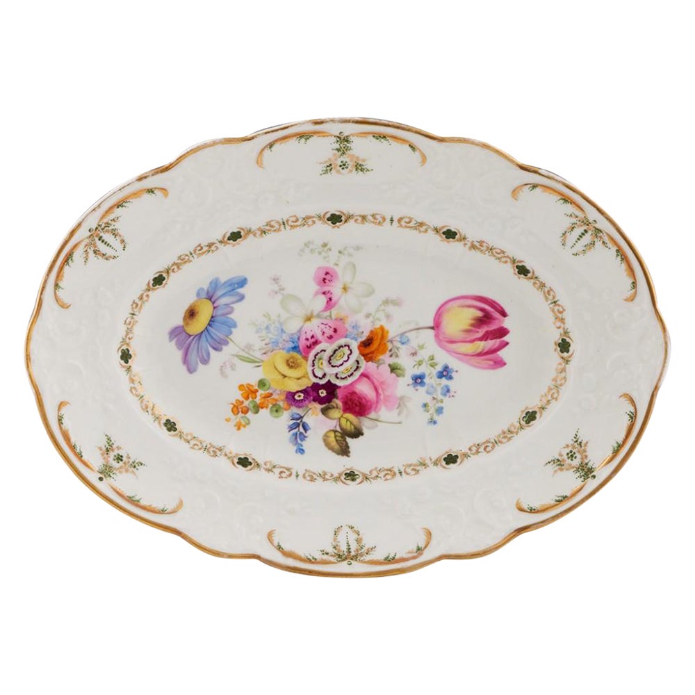 Ovale Schale aus feinem Swansea Porcelain, um 1820