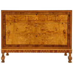 Fine Swedish Grace Elmroot, Inlaid and Cross-Banded Commode, circa 1920s