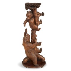 A fine Swiss Carved Linden Wood Black Forest Jardiniere Circa 1890