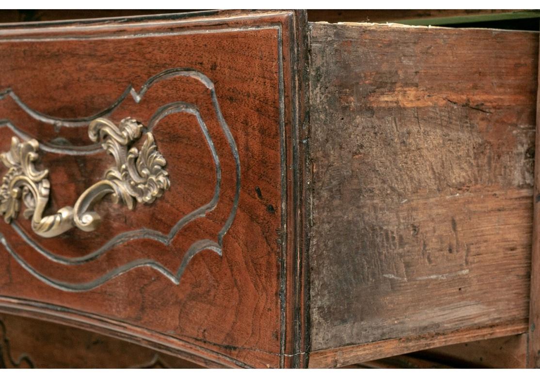Fine Traditional Antique Serpentine French Country Chest For Sale 6