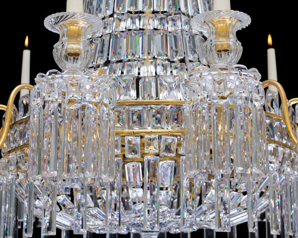 Fine Twelve Light Regency Chandelier Attributed to Hancock & Rixon In Good Condition For Sale In Steyning, West sussex