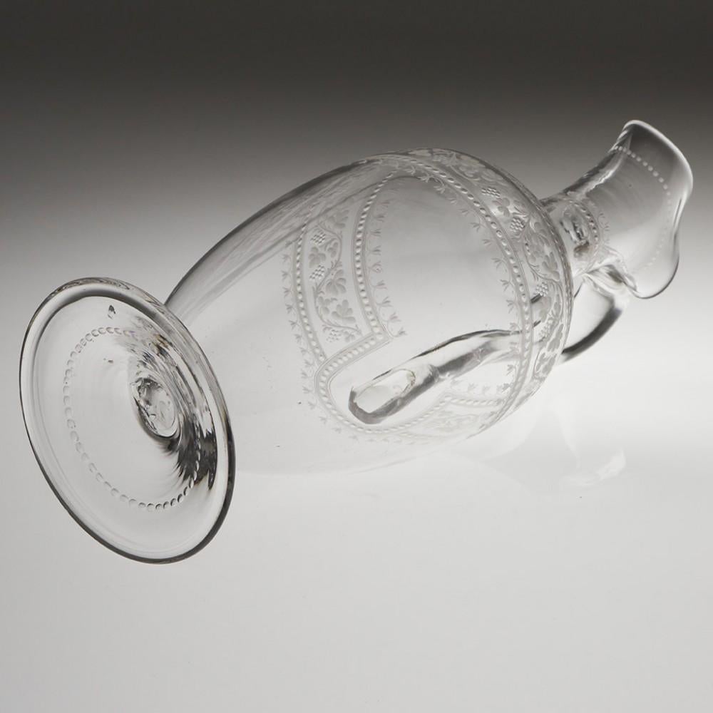 Glass A Fine Victorian Engraved Claret Jug c1870 For Sale