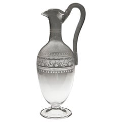 Una bella brocca di Claret incisa vittoriana del 1870 circa