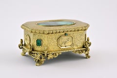 A Fine Victorian Silver-Gilt And Malachite Jewellery Casket