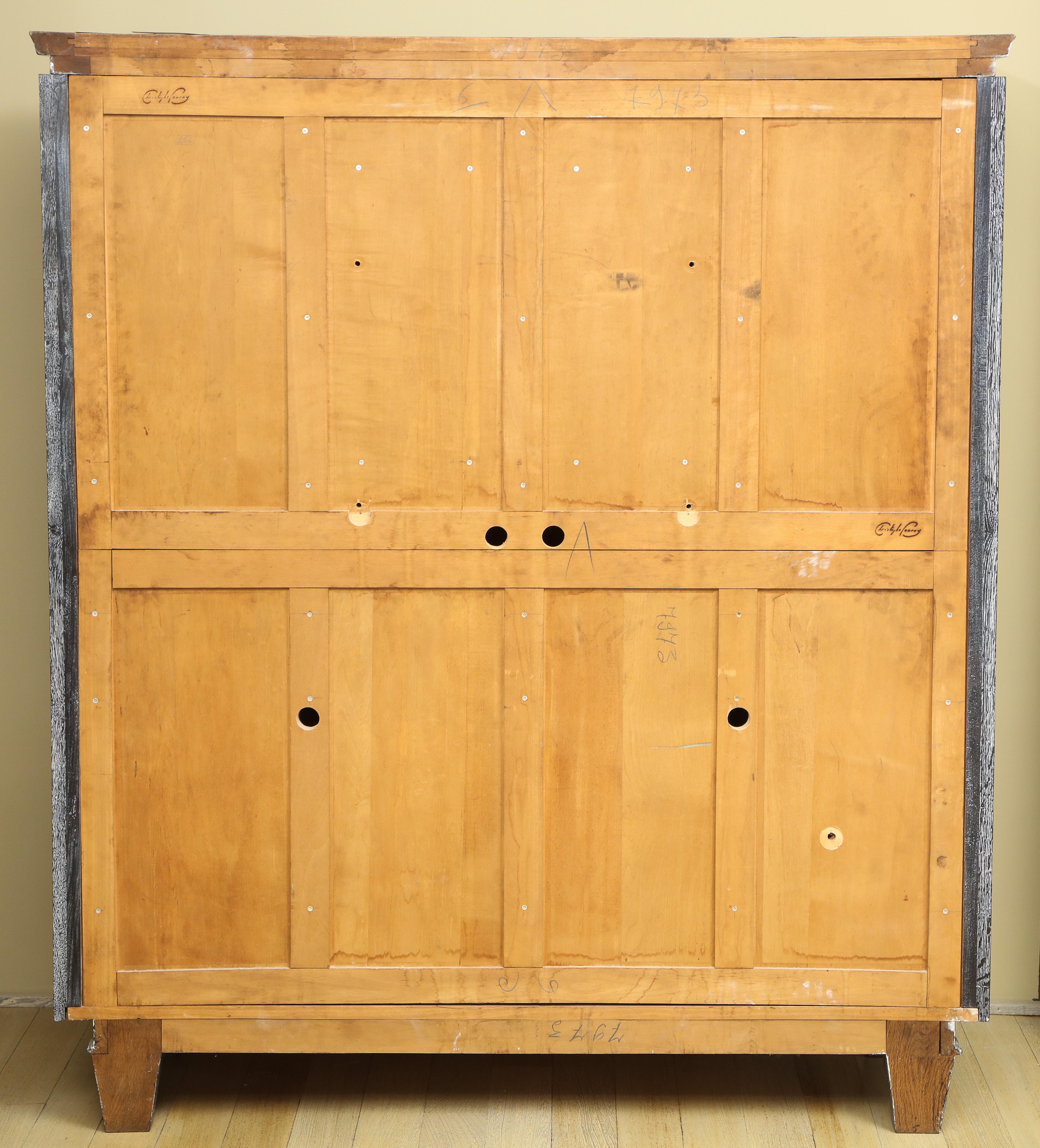 A Fine Vintage French Gray Cerused Oak Armoire from a Maine Estate 9