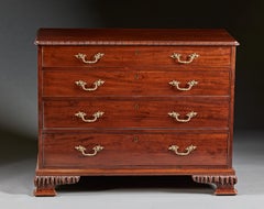 Finely Carved Chippendale Period Mahogany 18th Century Dresser Chest
