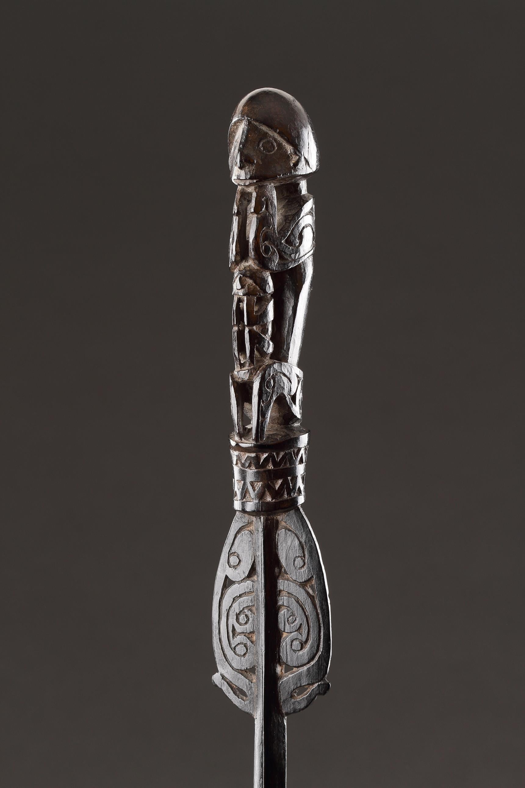 Ein fein geschnitzter Kalkspatel von einem Unknown Masterly Carver im Angebot 5