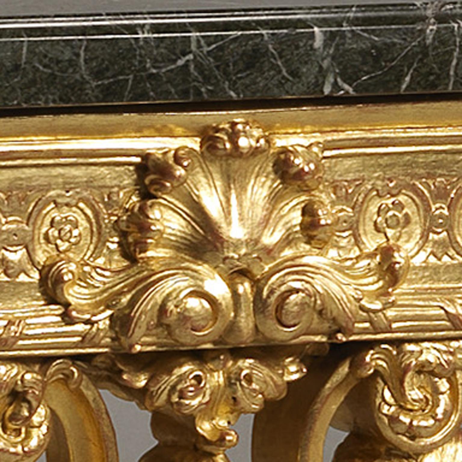 French Finely Carved Louis XIV/Regence Style Giltwood Centre Table, circa 1880 For Sale