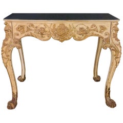 Finely Carved White and Parcel-Gilt Decorated Vanity / Desk by Jansen