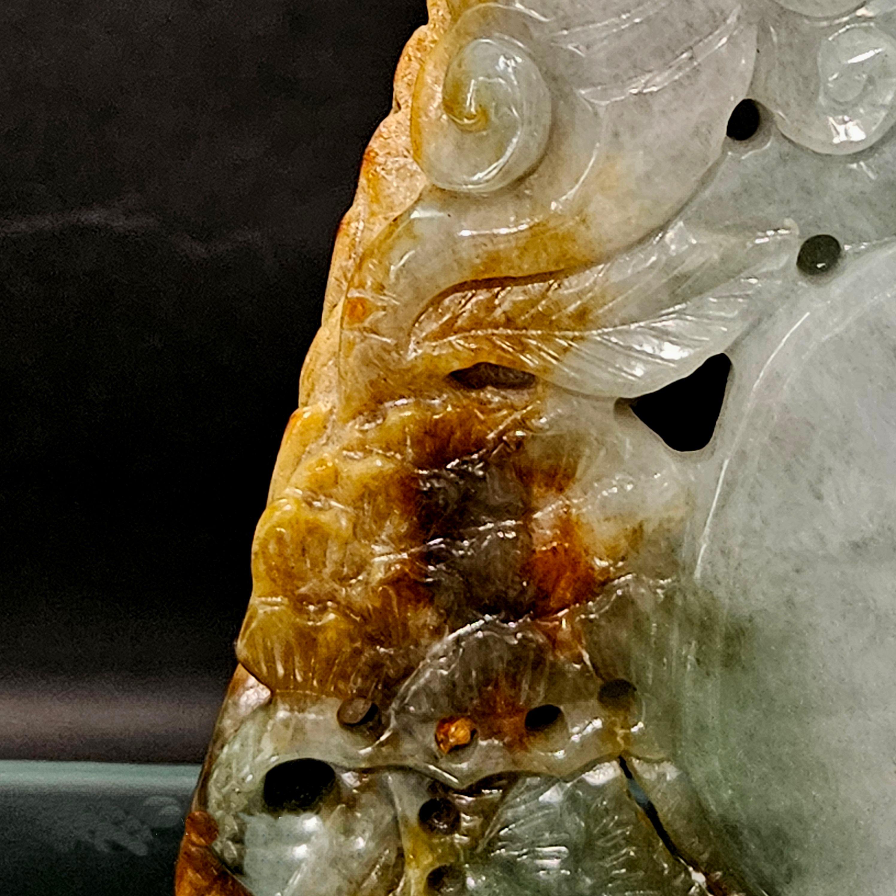A Finely Chinese Hand Carved Jadeite-The Seated Buddha For Sale 6