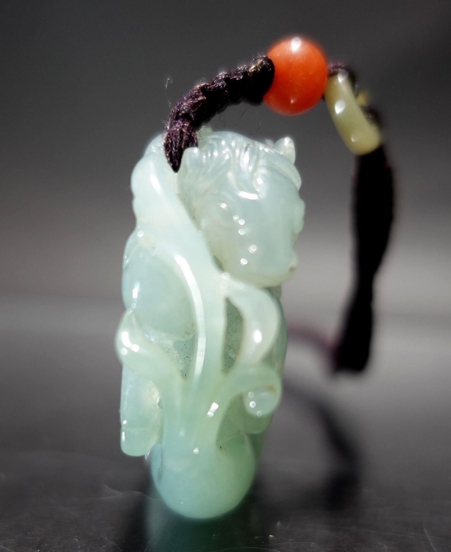 Hand-Carved A Finely Chinese Hand Carved Myanmar Jadeite For Sale