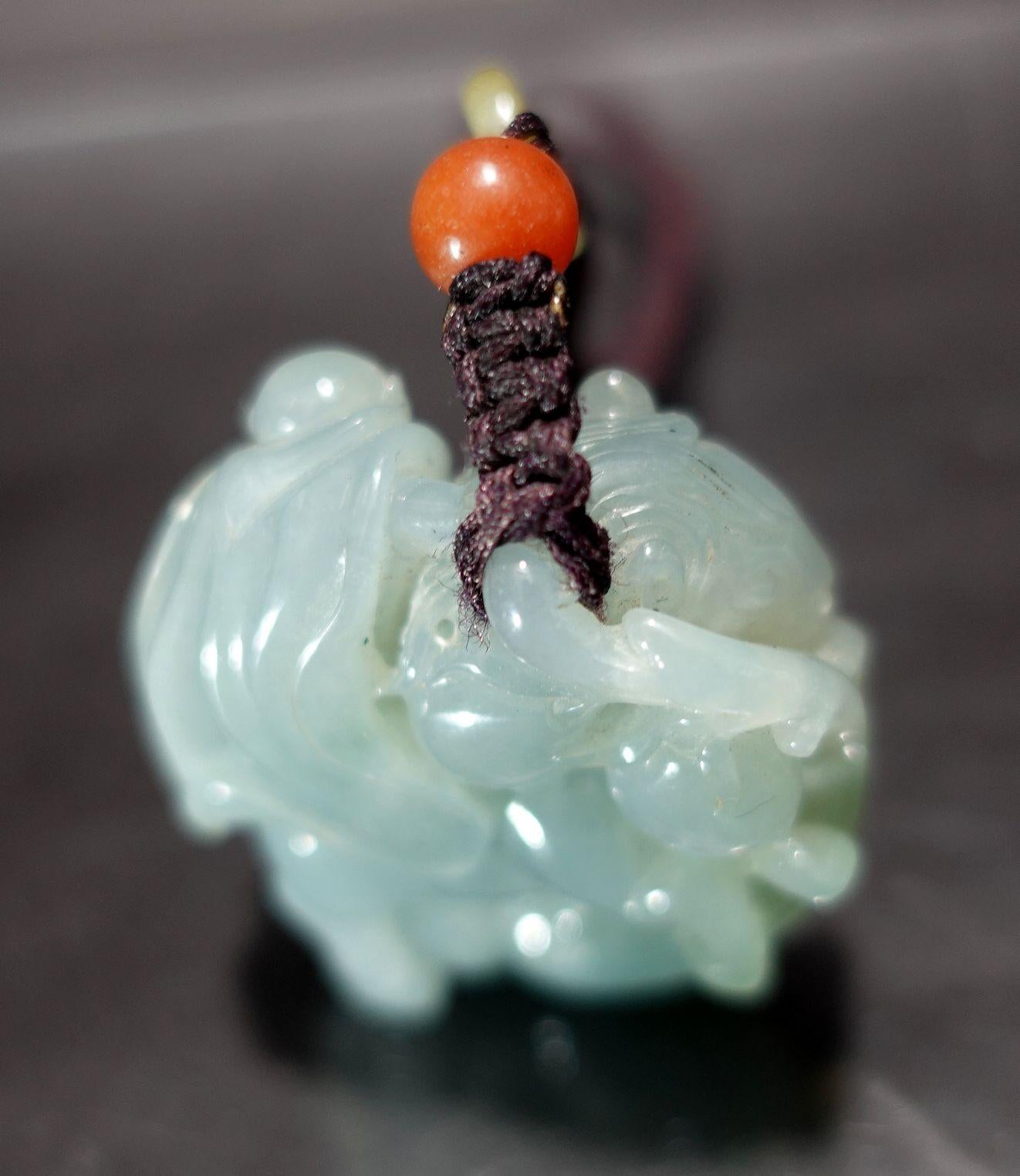 A Finely Chinese Hand Carved Myanmar Jadeite For Sale 1
