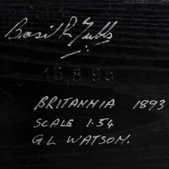 A finely executed late 20th century half-block model of the Royal Yacht Britanni