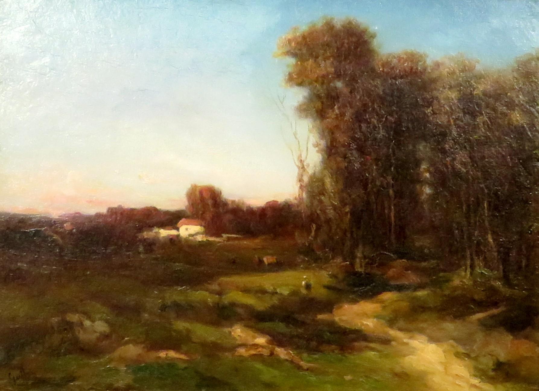 Barbizon School A Finely Executed 'Plein Air' Barbizon Style Landscape by Francois Gall  For Sale