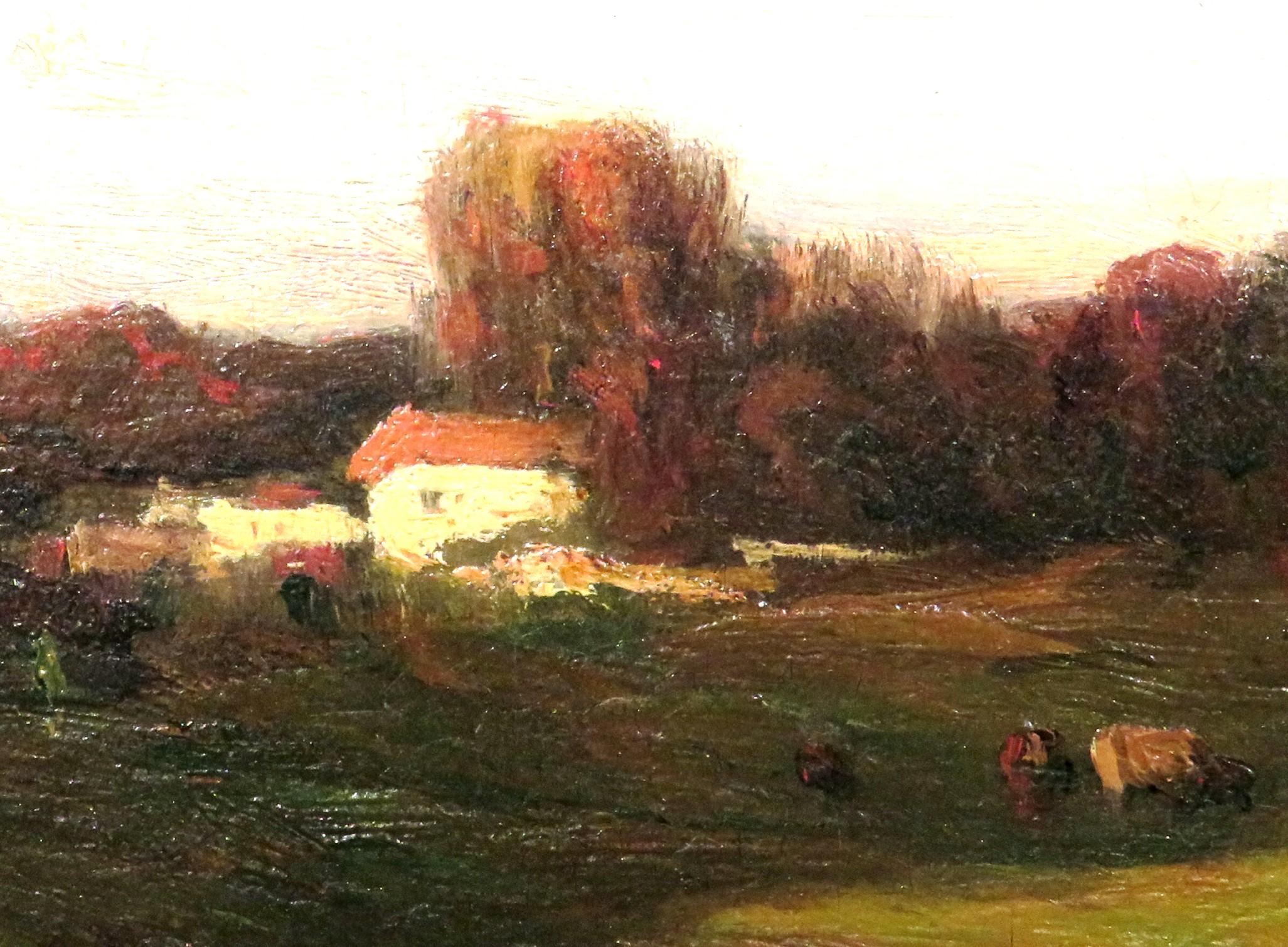 French A Finely Executed 'Plein Air' Barbizon Style Landscape by Francois Gall  For Sale