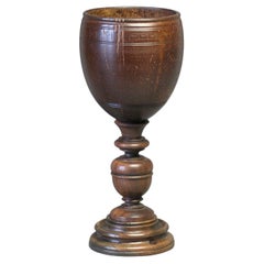 Antique Finely Proportioned Coconut Goblet in 17th Century Taste