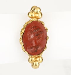 A Finely Set Ring with an Engraved Period Jasper Intaglio