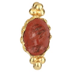 A Finely Set Ring with an Engraved Period Jasper Intaglio
