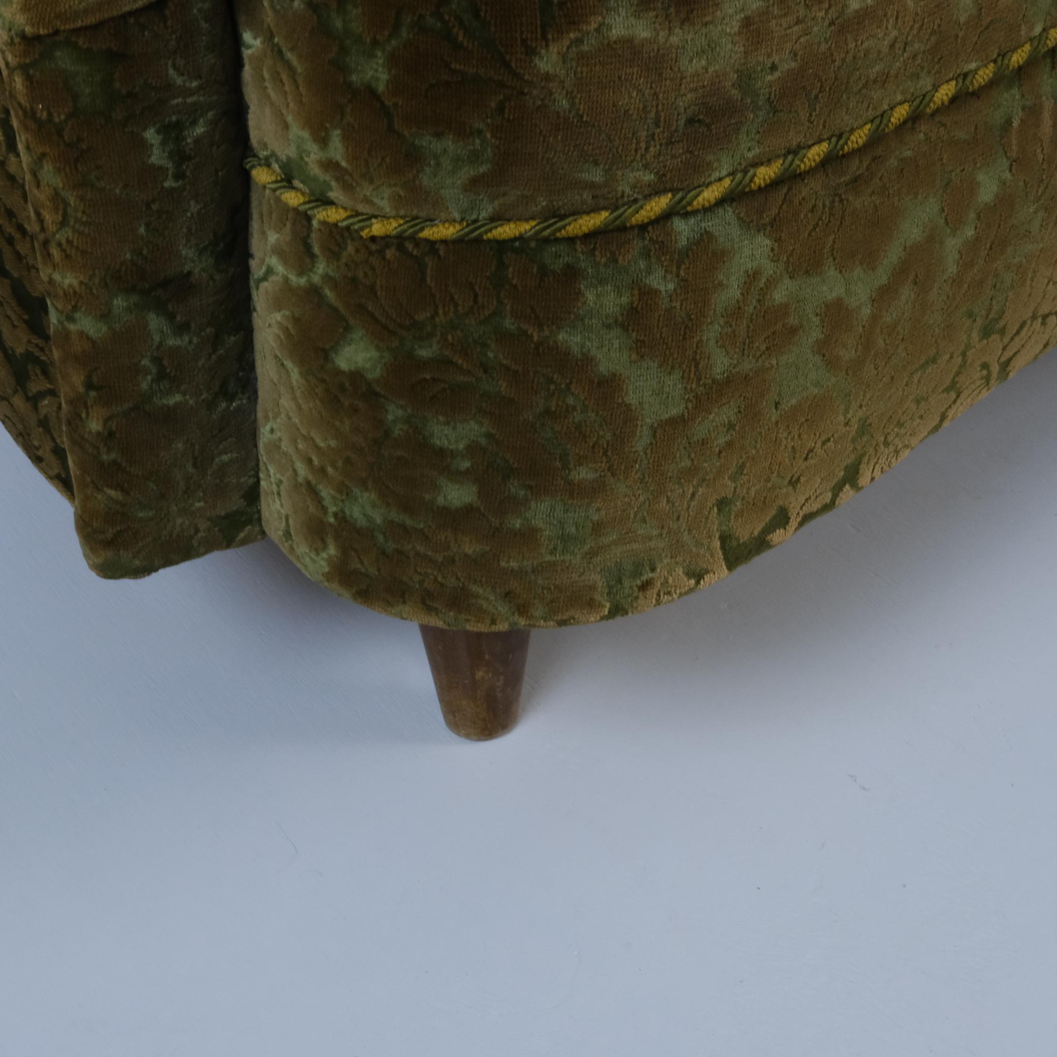 Mid-20th Century A Finnish Design Curved Sofa, Attr. Paul Boman Circa 1940s For Sale