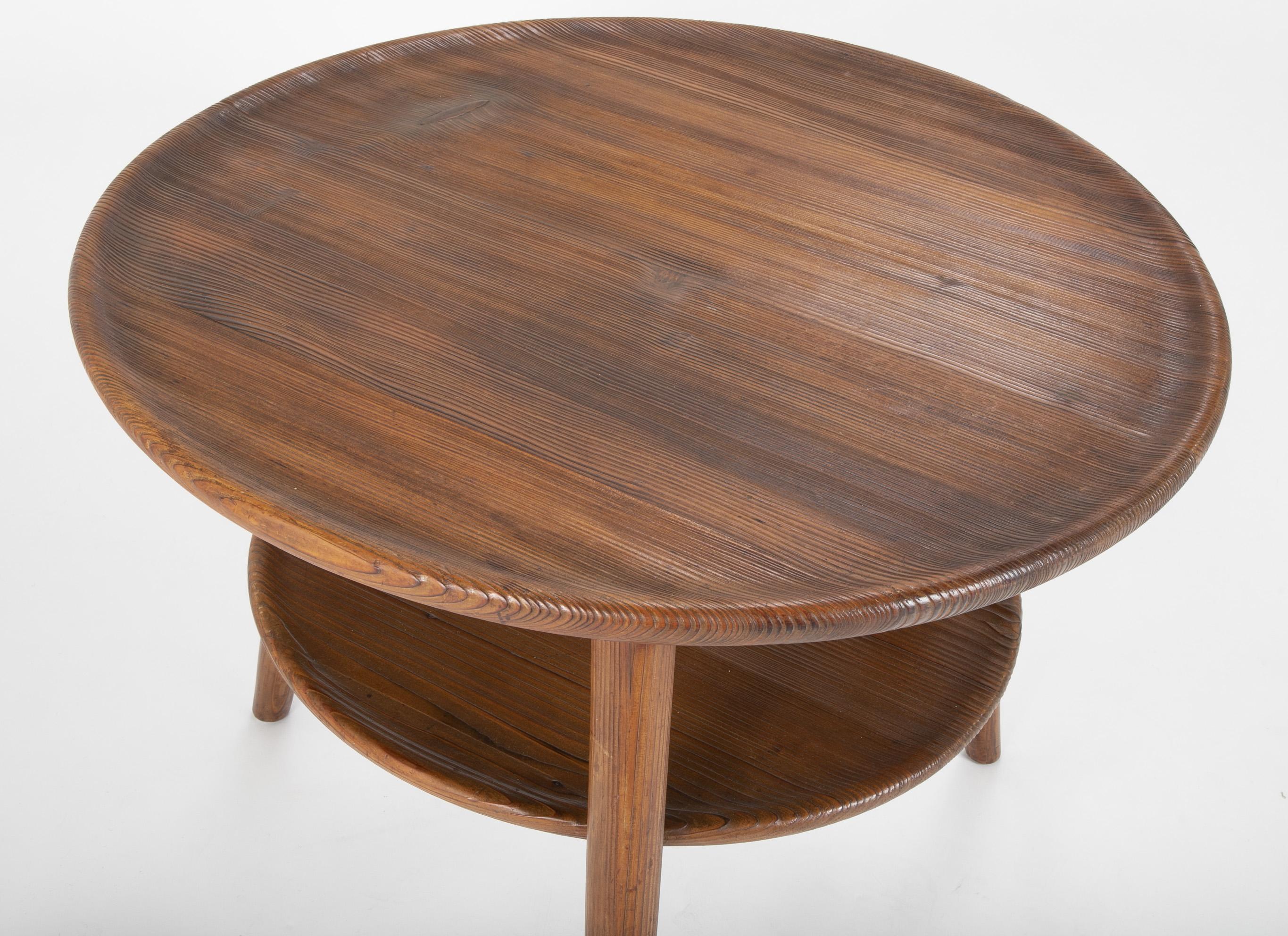 Fir Side / Low Center Table Designed and Marked by Andre Sornay In Good Condition In Stamford, CT
