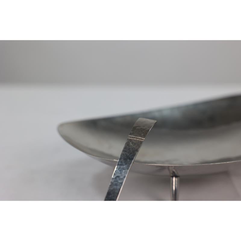Mid-20th Century A Firth Staybrite Stainless steel preserve dish and spoon For Sale