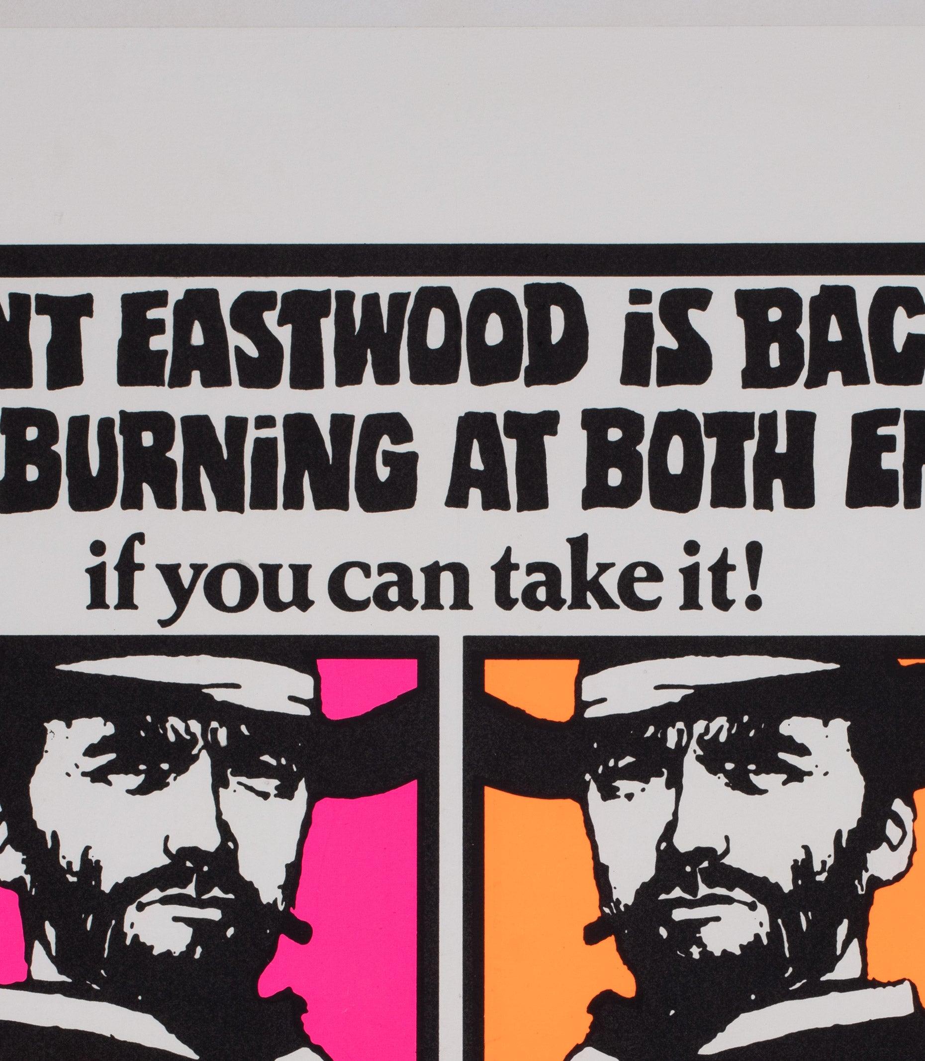 A Fistful of Dollars/For a Few Dollars More R1969 UK Quad Film Poster In condizioni ottime in vendita a Bath, Somerset