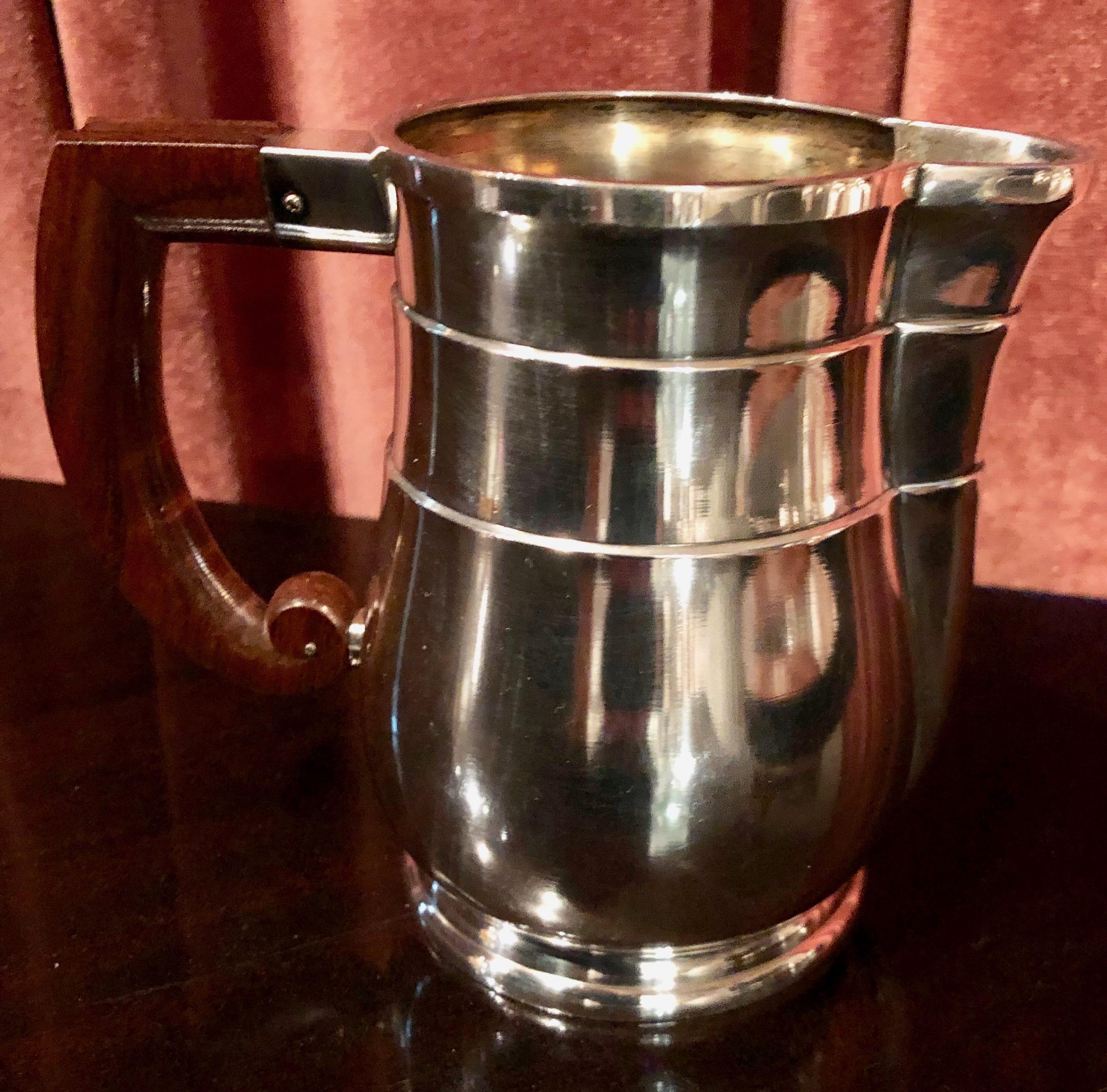 Five-Piece French Art Deco Silver Plated Tea and Coffee Service, 20th Century For Sale 5