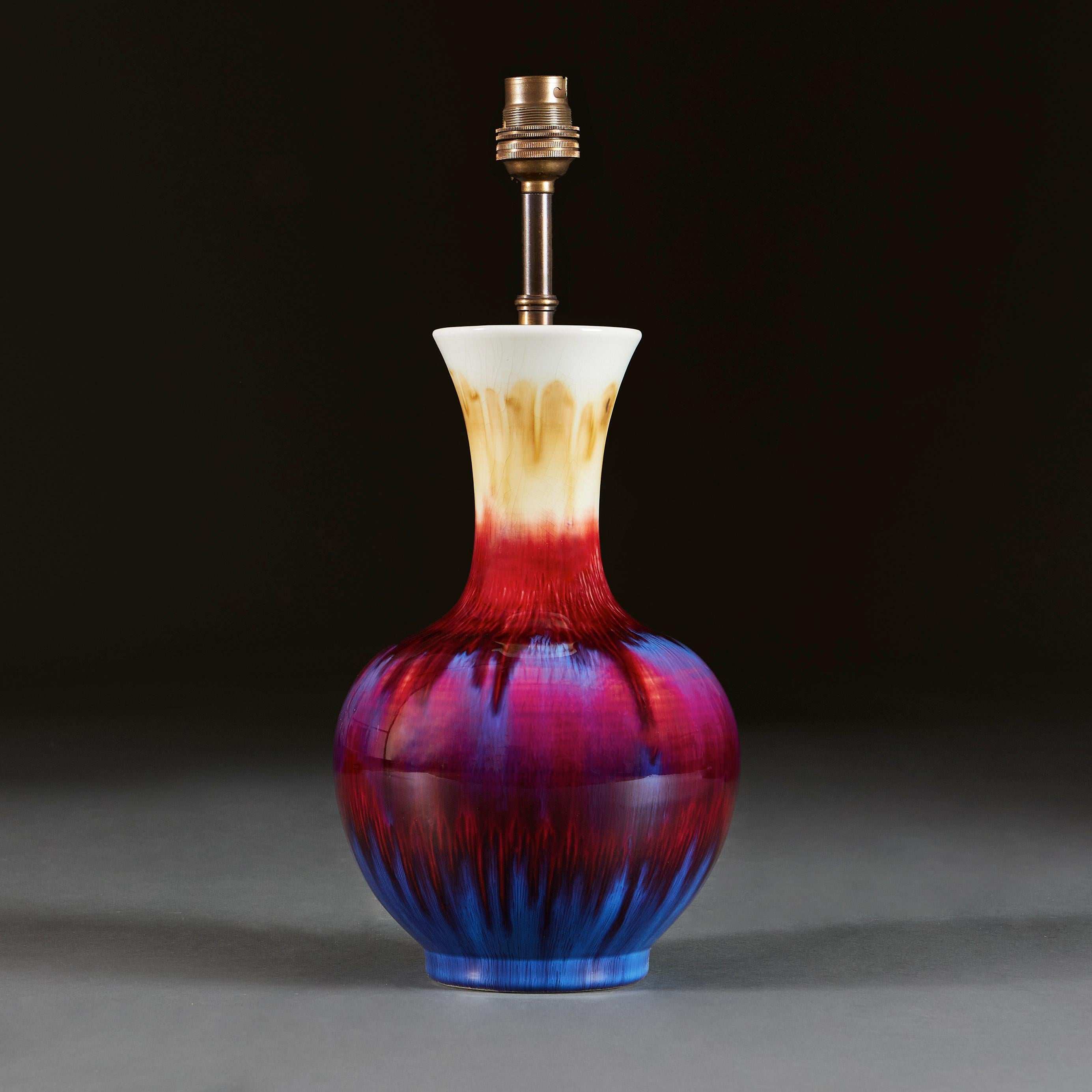 Chinese Flambe Vase as a Lamp