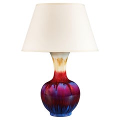 Vintage Flambe Vase as a Lamp