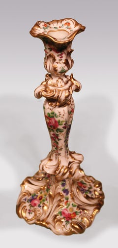 Flamboyant Pair of 19th Century Paris Porcelain Candlesticks