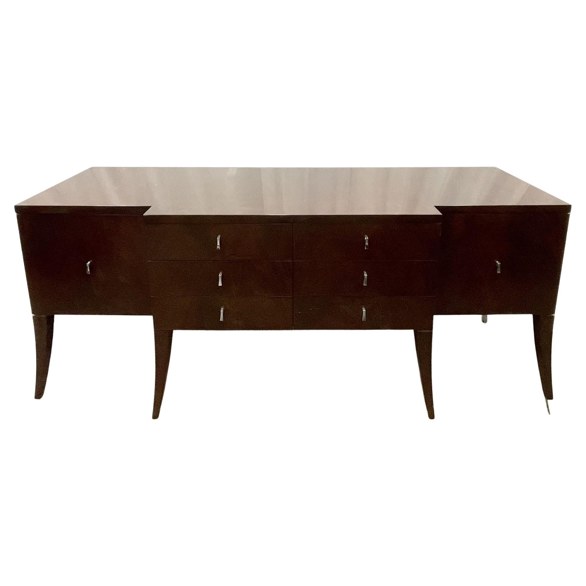 Flame Mahogany Sideboard, Buffet or Credenza by Decca for Bolier