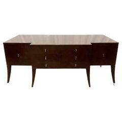 Flame Mahogany Sideboard, Buffet or Credenza by Decca for Bolier