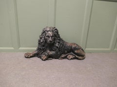 A Flat Back Cast Iron Lion Garden Ornament Figure Door Stop A handsome piece