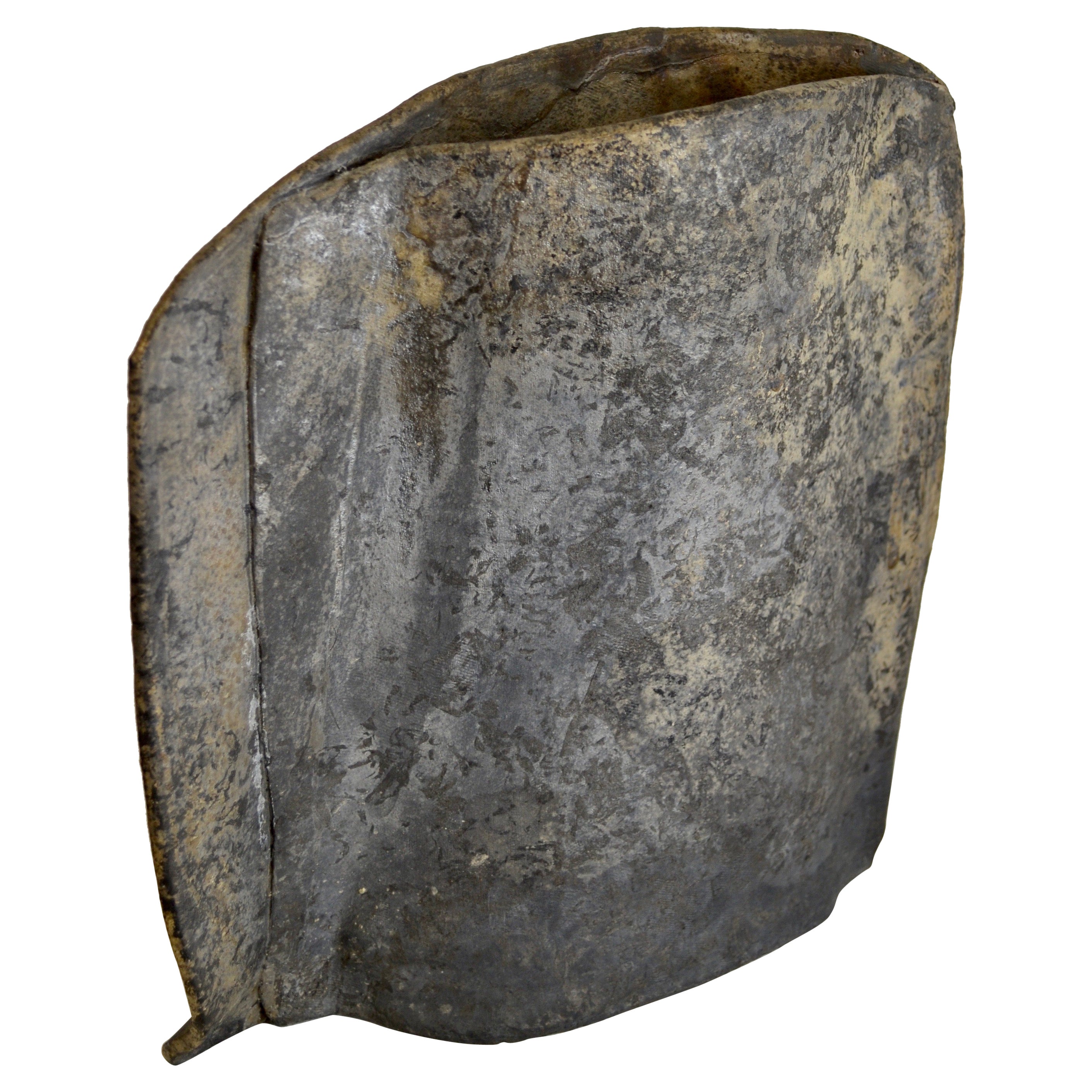 Jarrón plano de cerámica y raku procedente de Francia, de los años 70 en venta