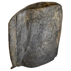 A flat ceramic and raku vase from France, originating from the 1970s